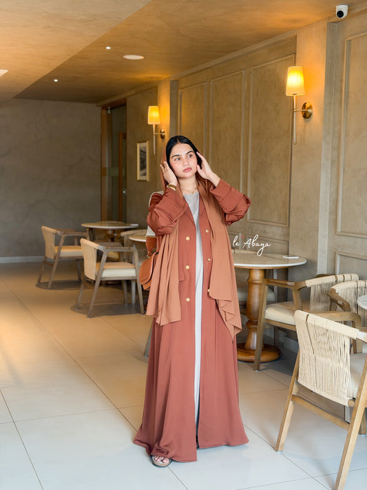 Rust Blazer Abaya