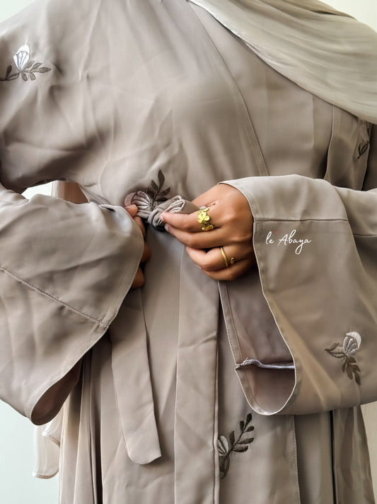 Beige Rose Abaya