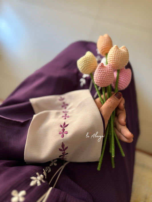 Purple Blossom Abaya