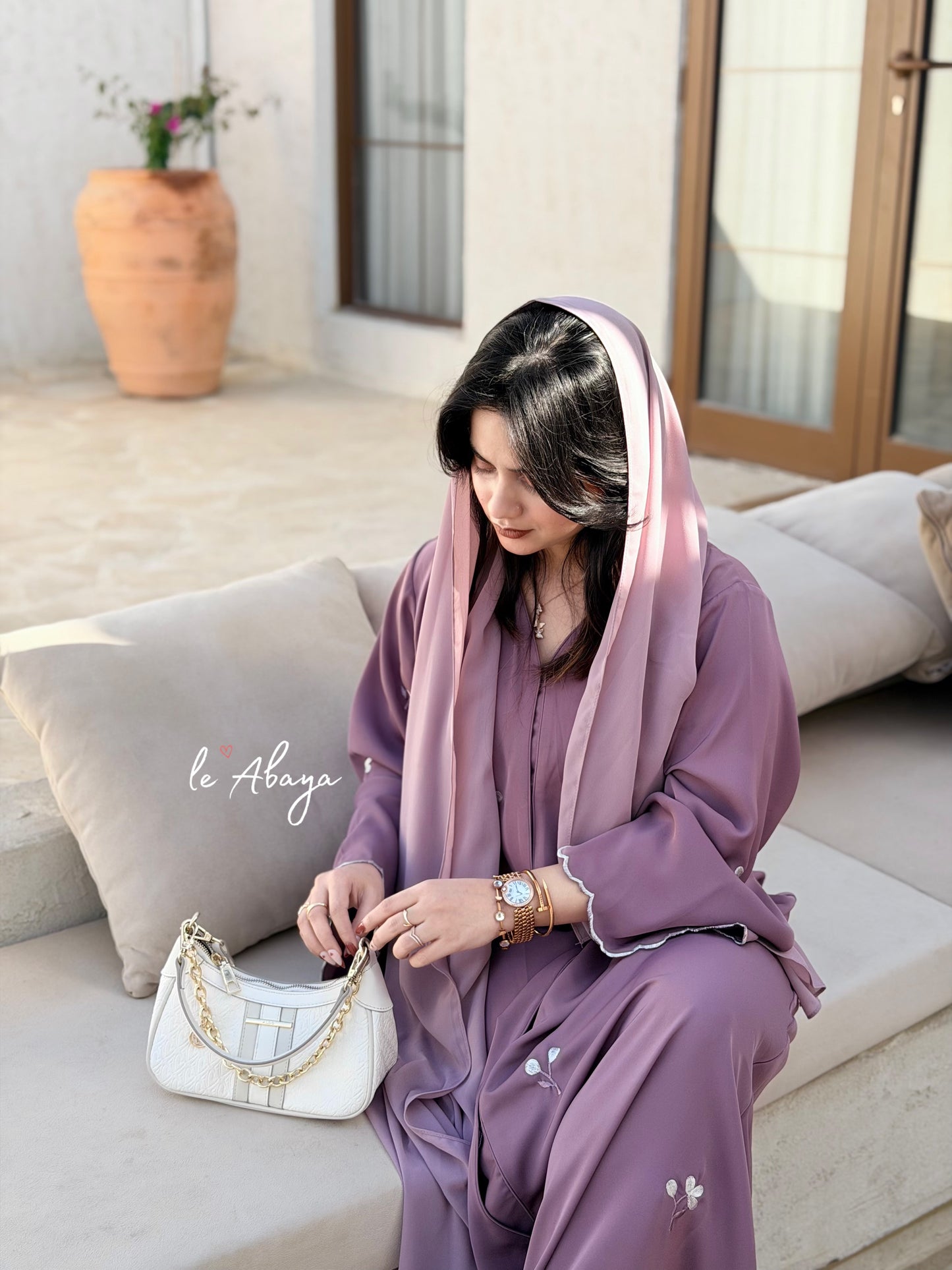 Harsha floral Abaya