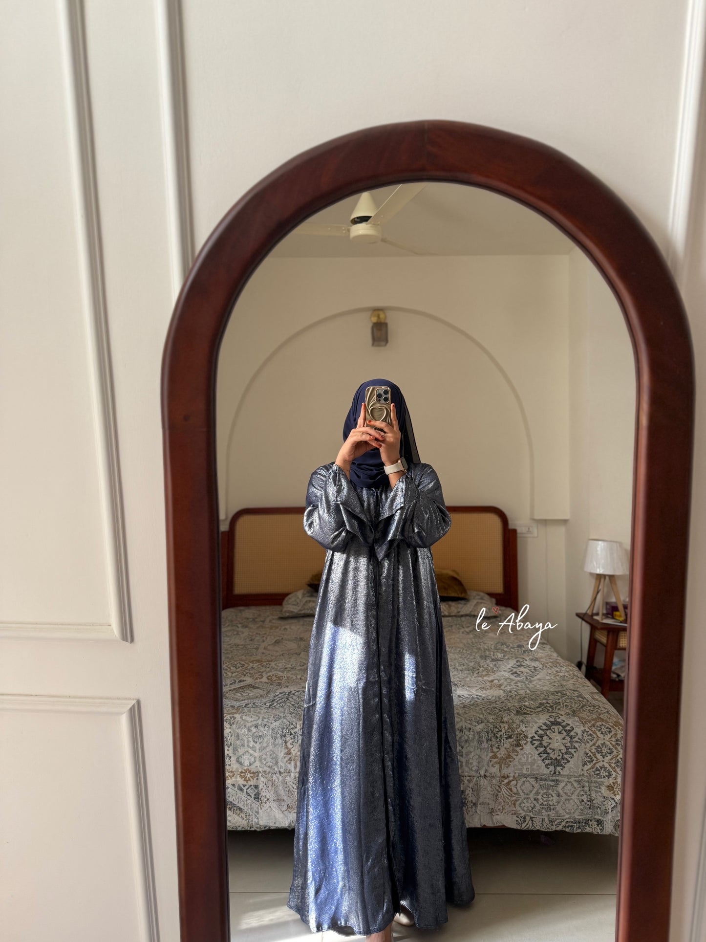 Mettalic Jacquard Abaya