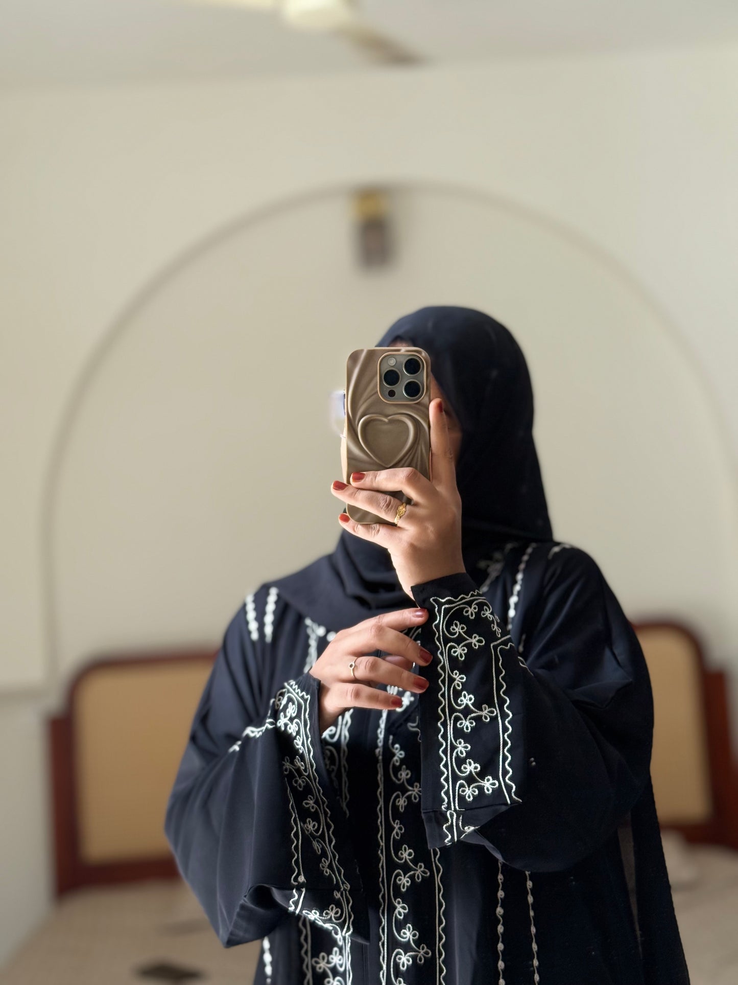Black Embroidery Abaya