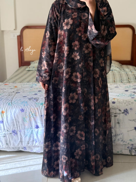 Floral Print Abaya