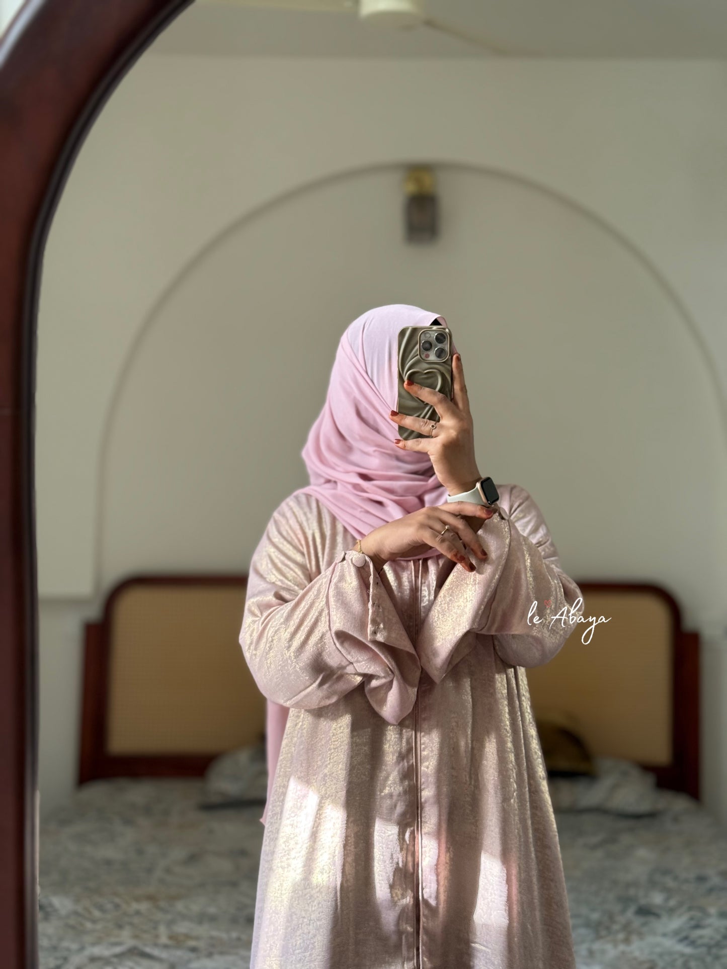 Mettalic Jacquard Abaya