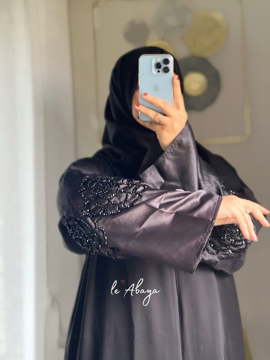 Satin touch Abaya