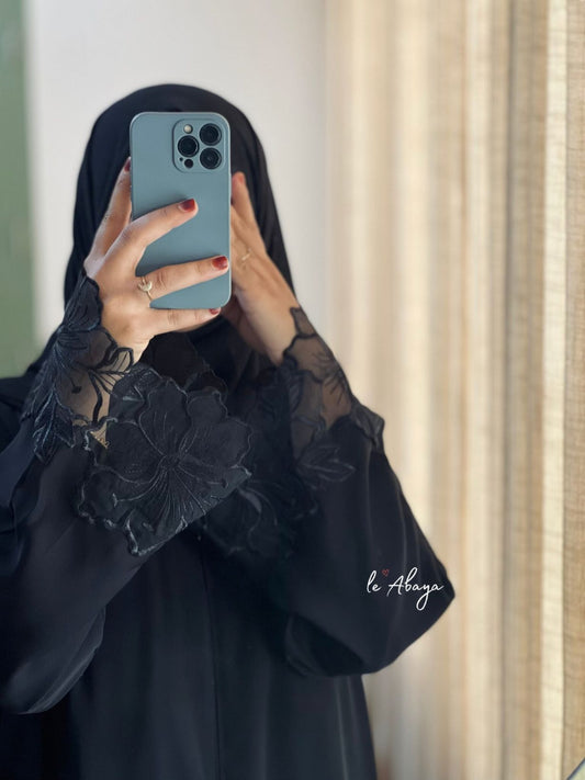 Embroidery Lace Abaya