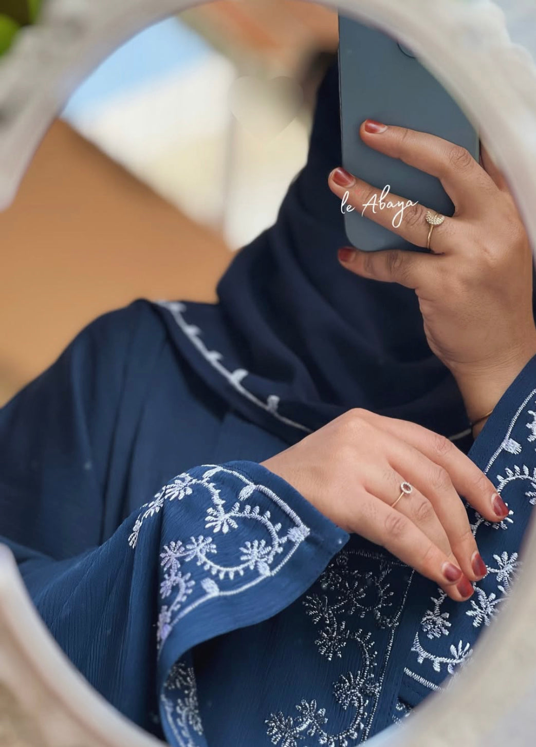 Navy Blue Abaya