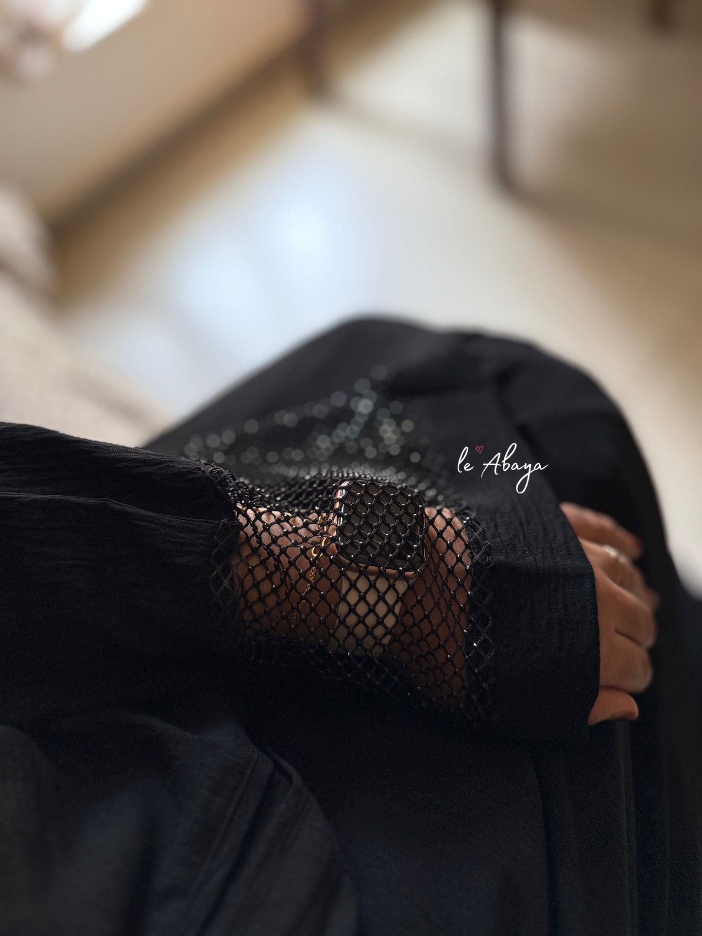 Black net Abaya