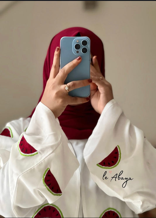 Watermelon Embroidery Abaya 🍉