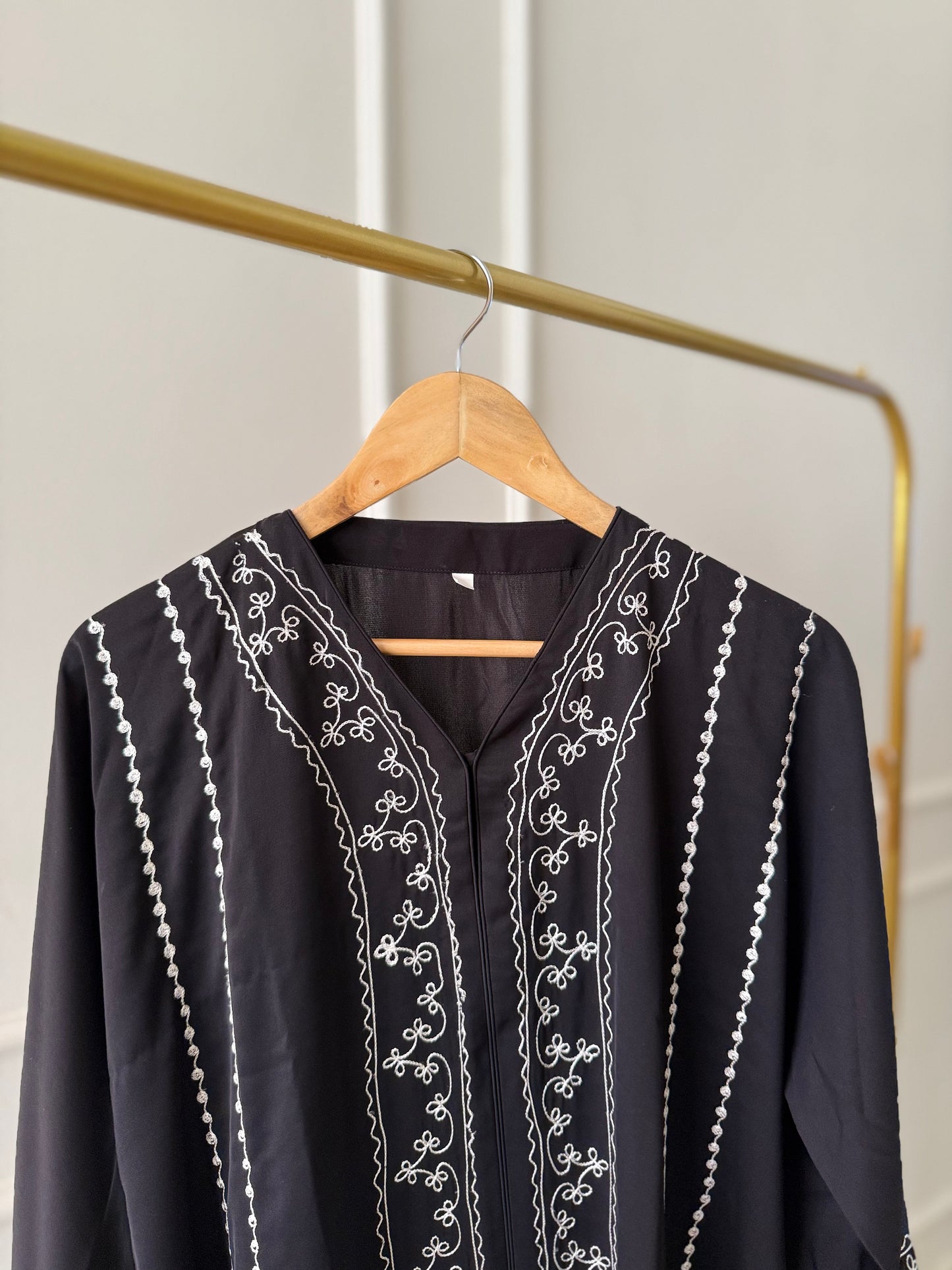Black Embroidery Abaya