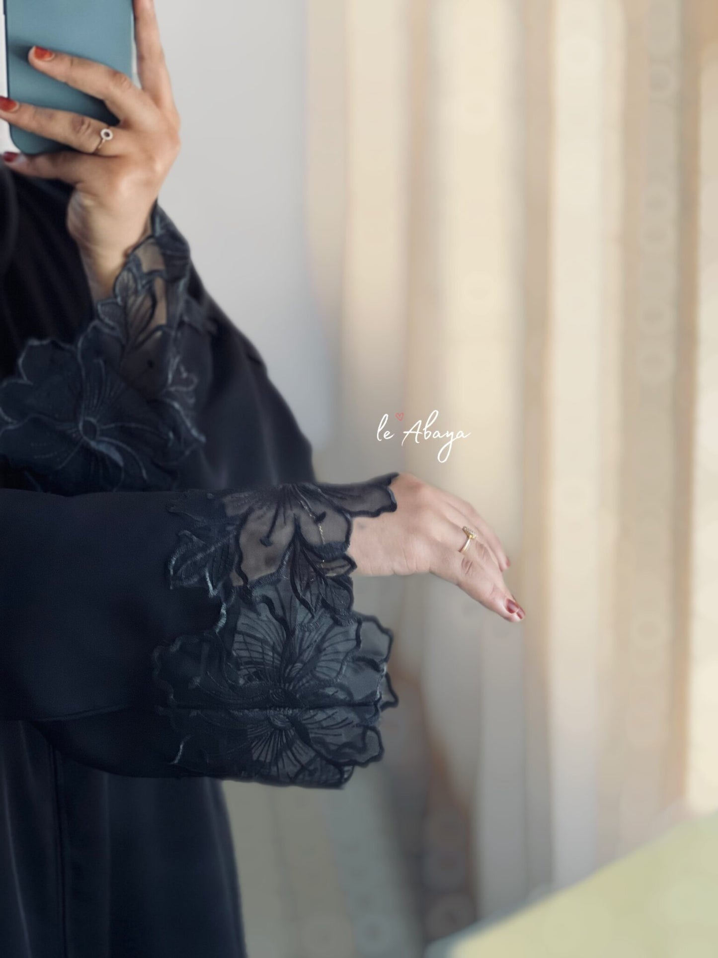 Embroidery Lace Abaya