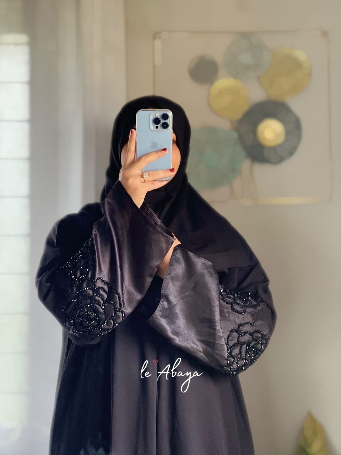 Satin touch Abaya