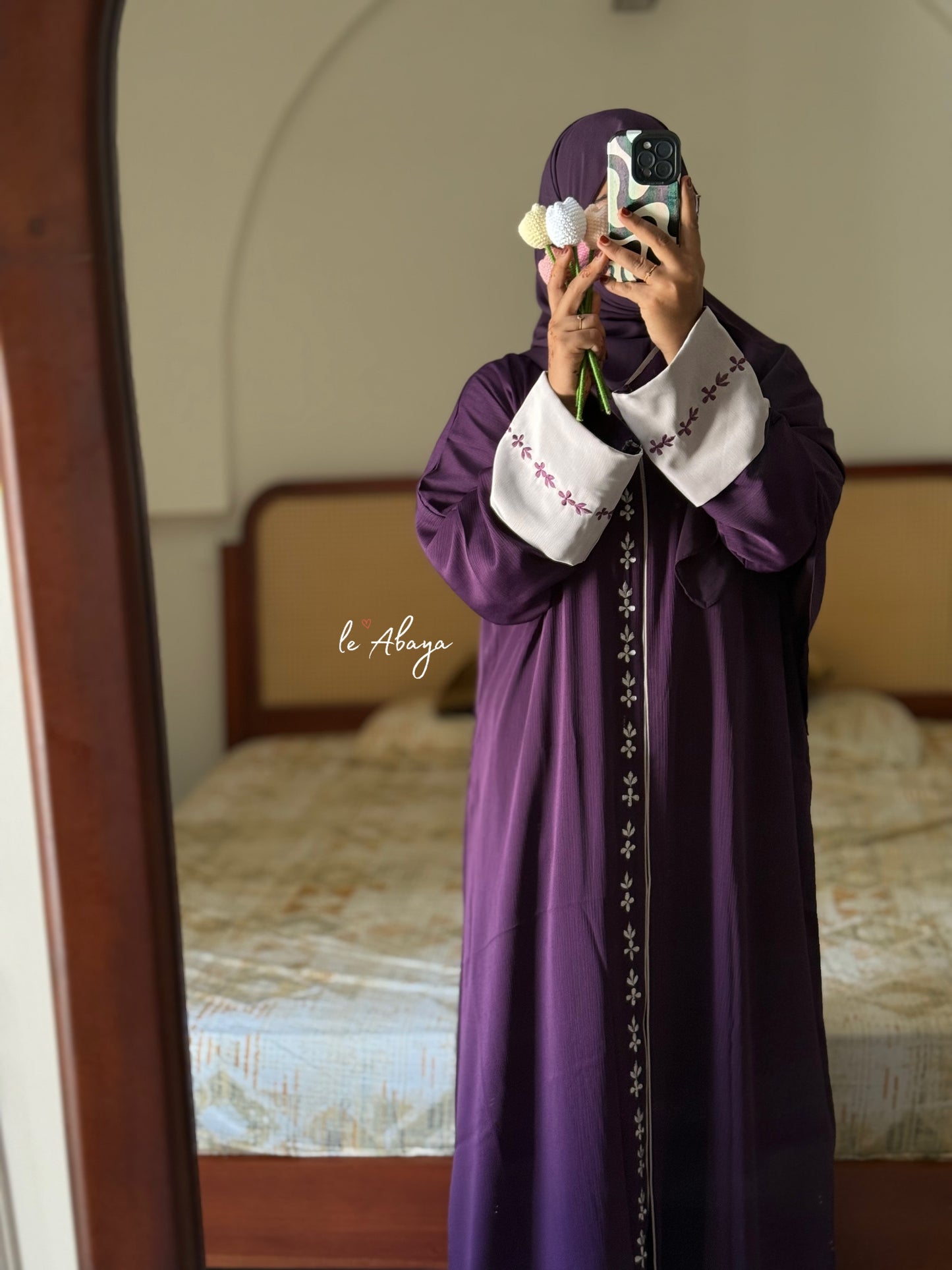 Purple Blossom Abaya