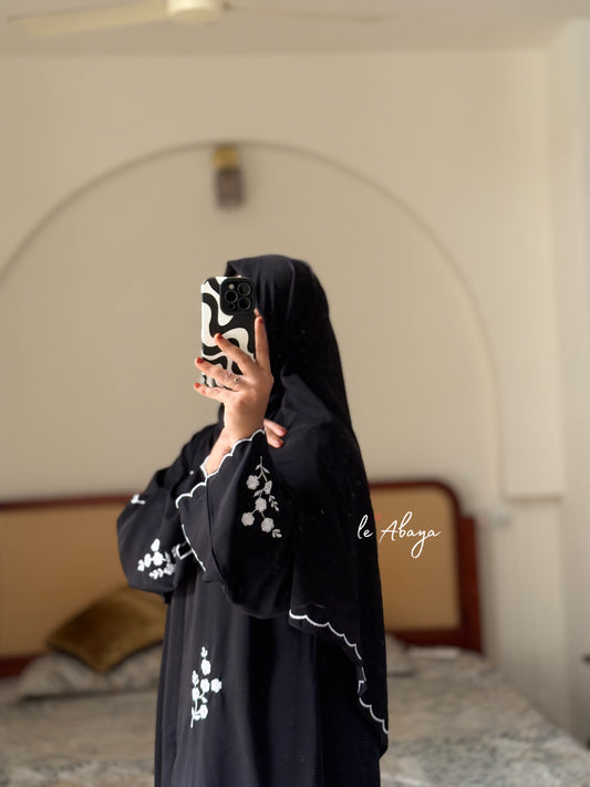 Embroidery Abaya Black