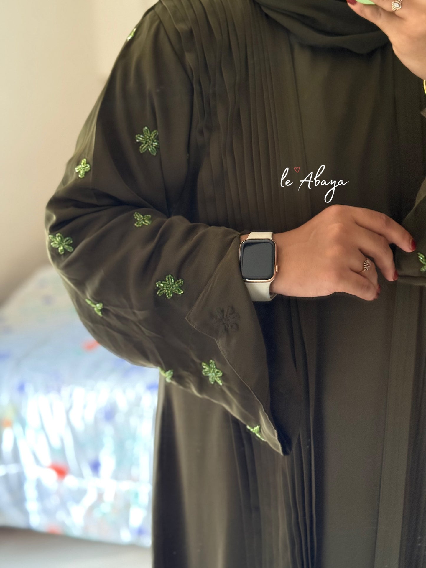 Olive Partywear abaya