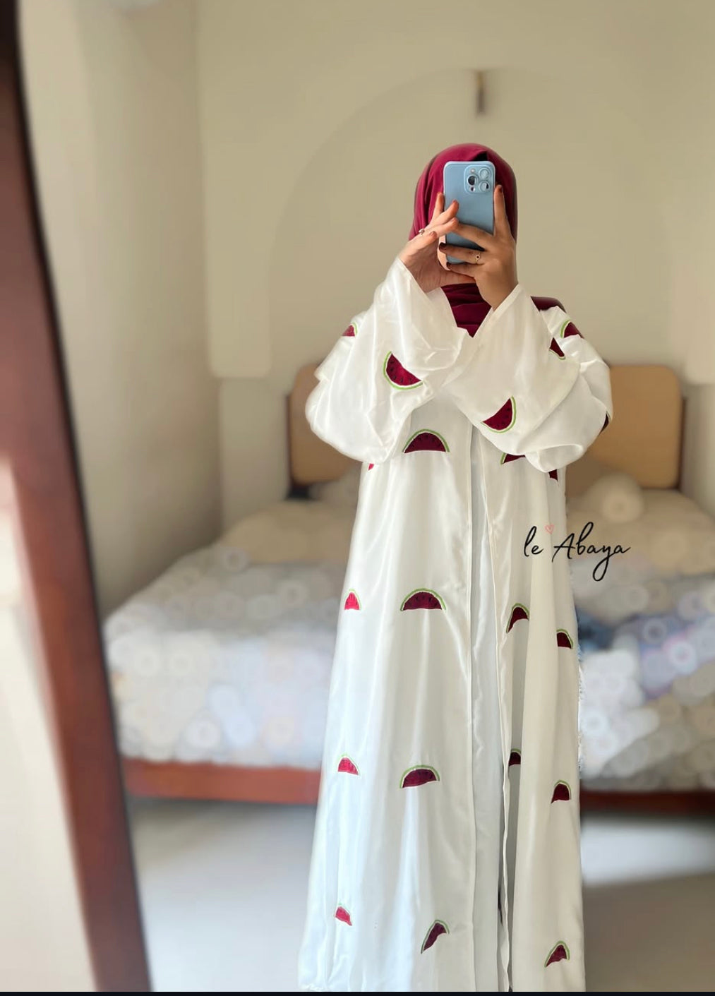 Watermelon Embroidery Abaya 🍉