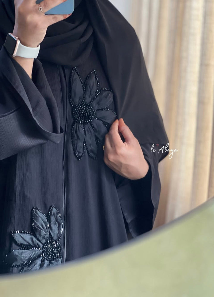 Organza floral Abaya
