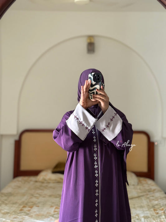 Purple Blossom Abaya