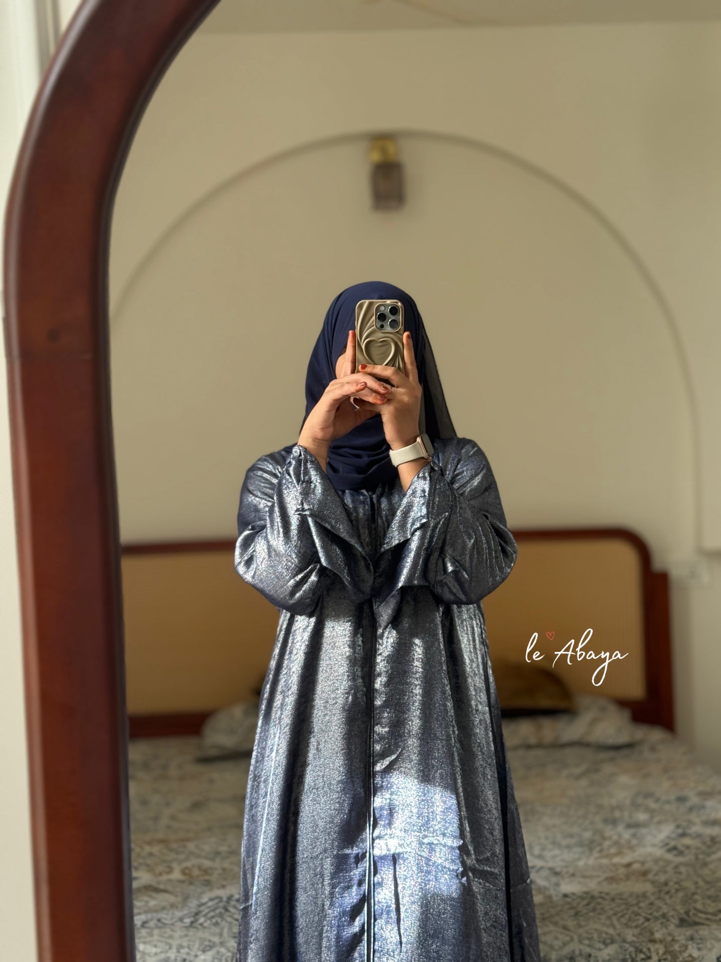 Mettalic Jacquard Abaya