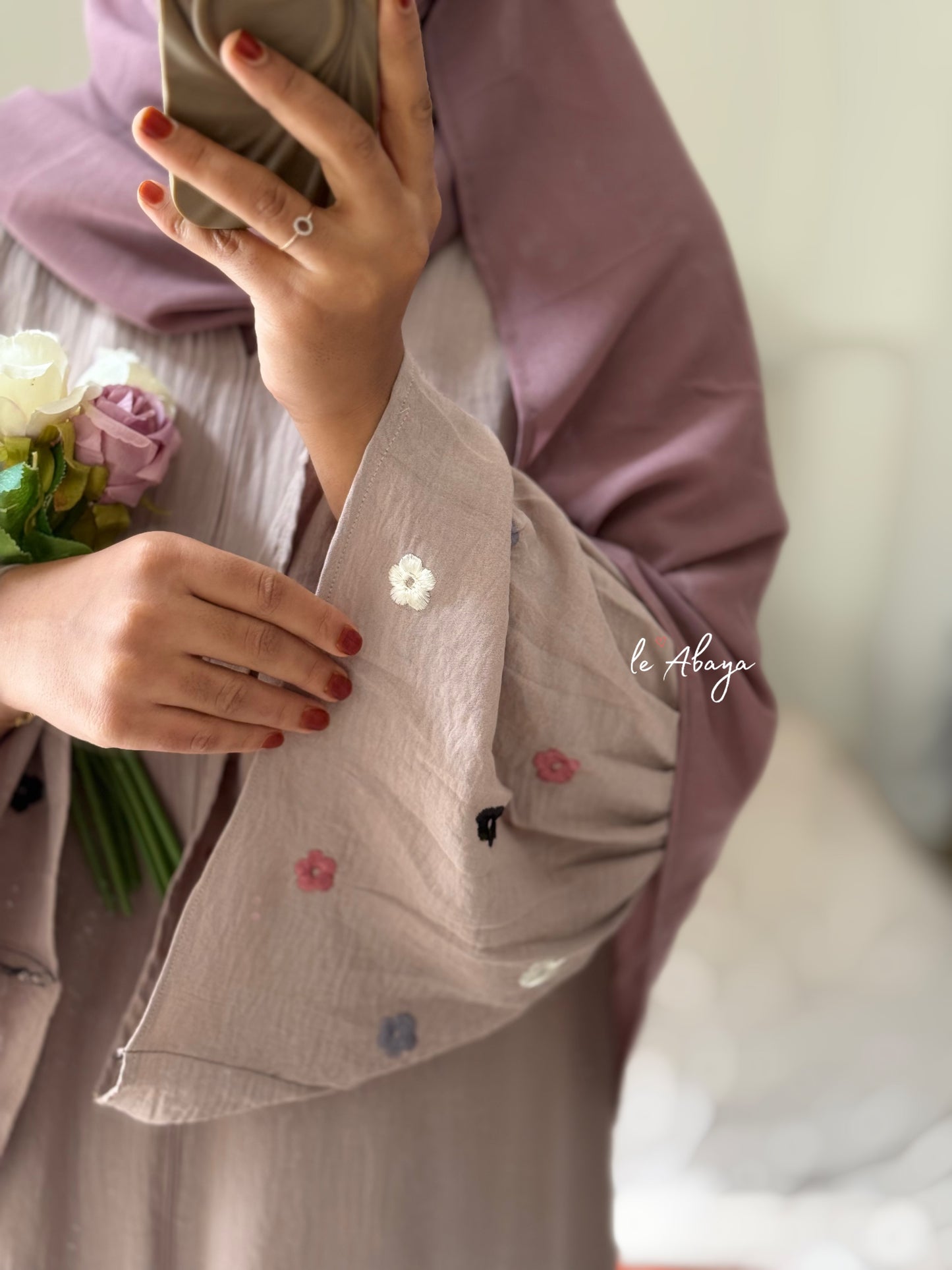 Tiny floral Abaya