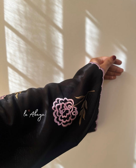 Rosette Embroidery Abaya