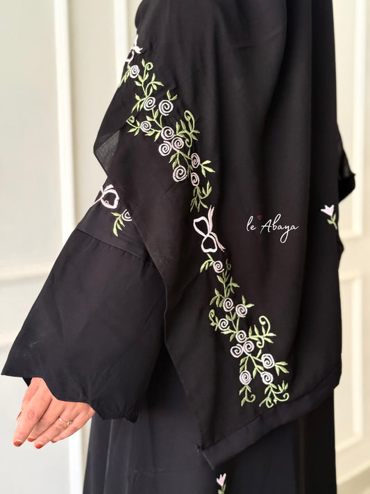 Blossom Abaya black
