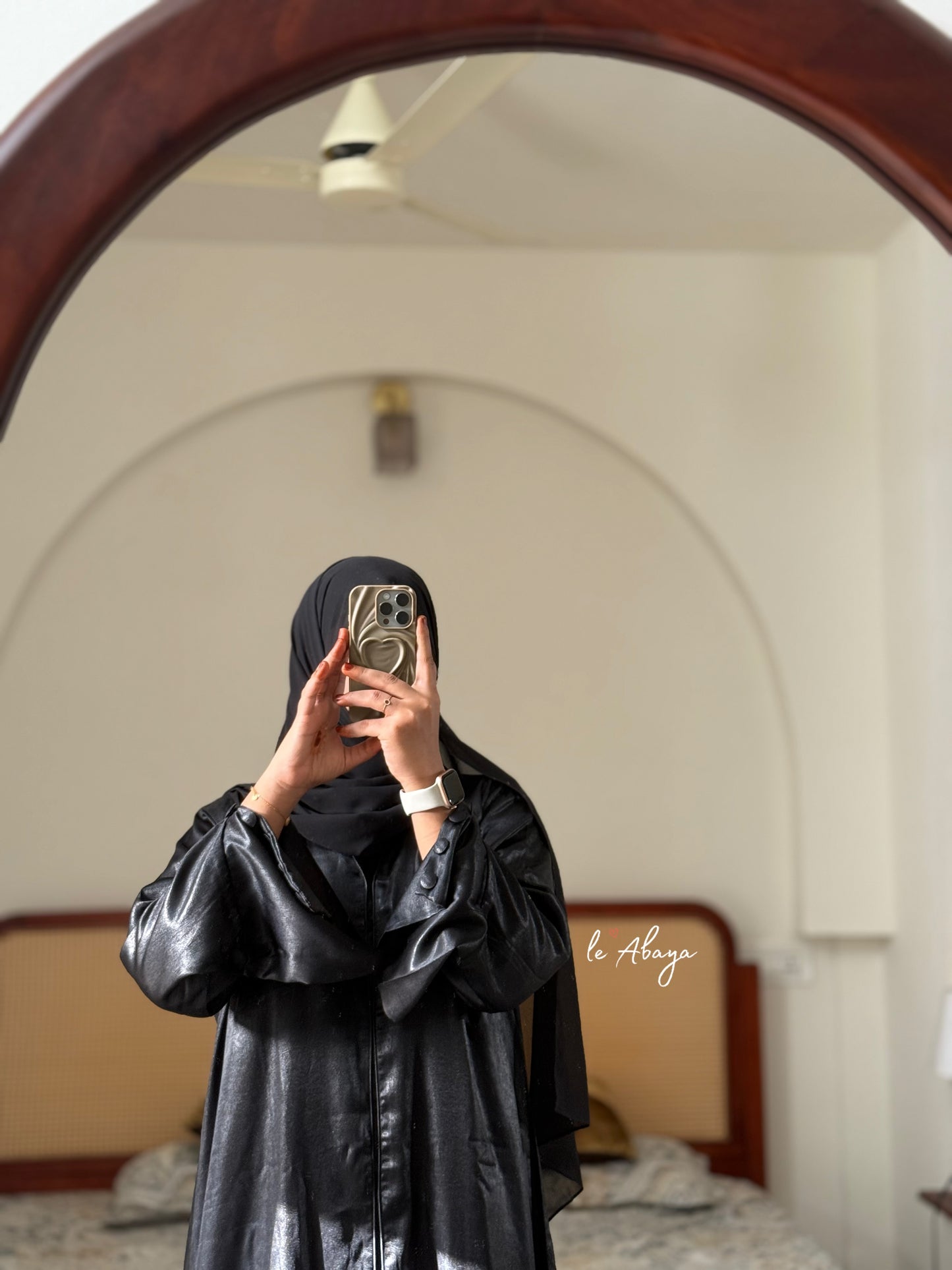 Mettalic Jacquard Abaya