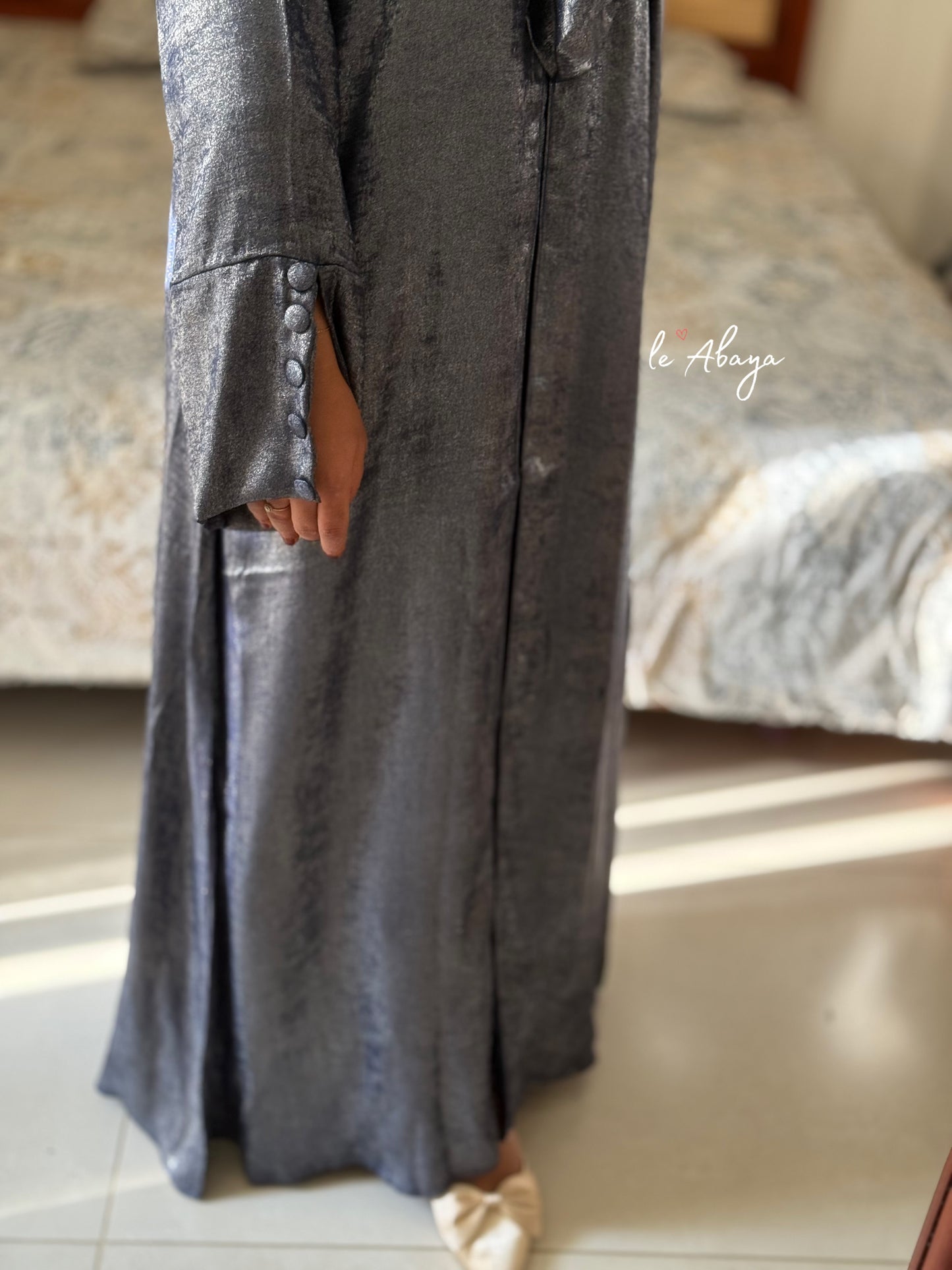 Mettalic Jacquard Abaya