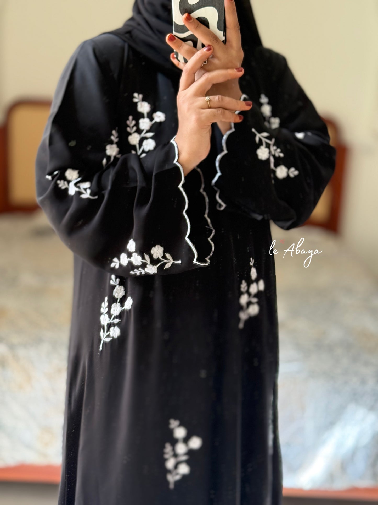 Embroidery Abaya Black