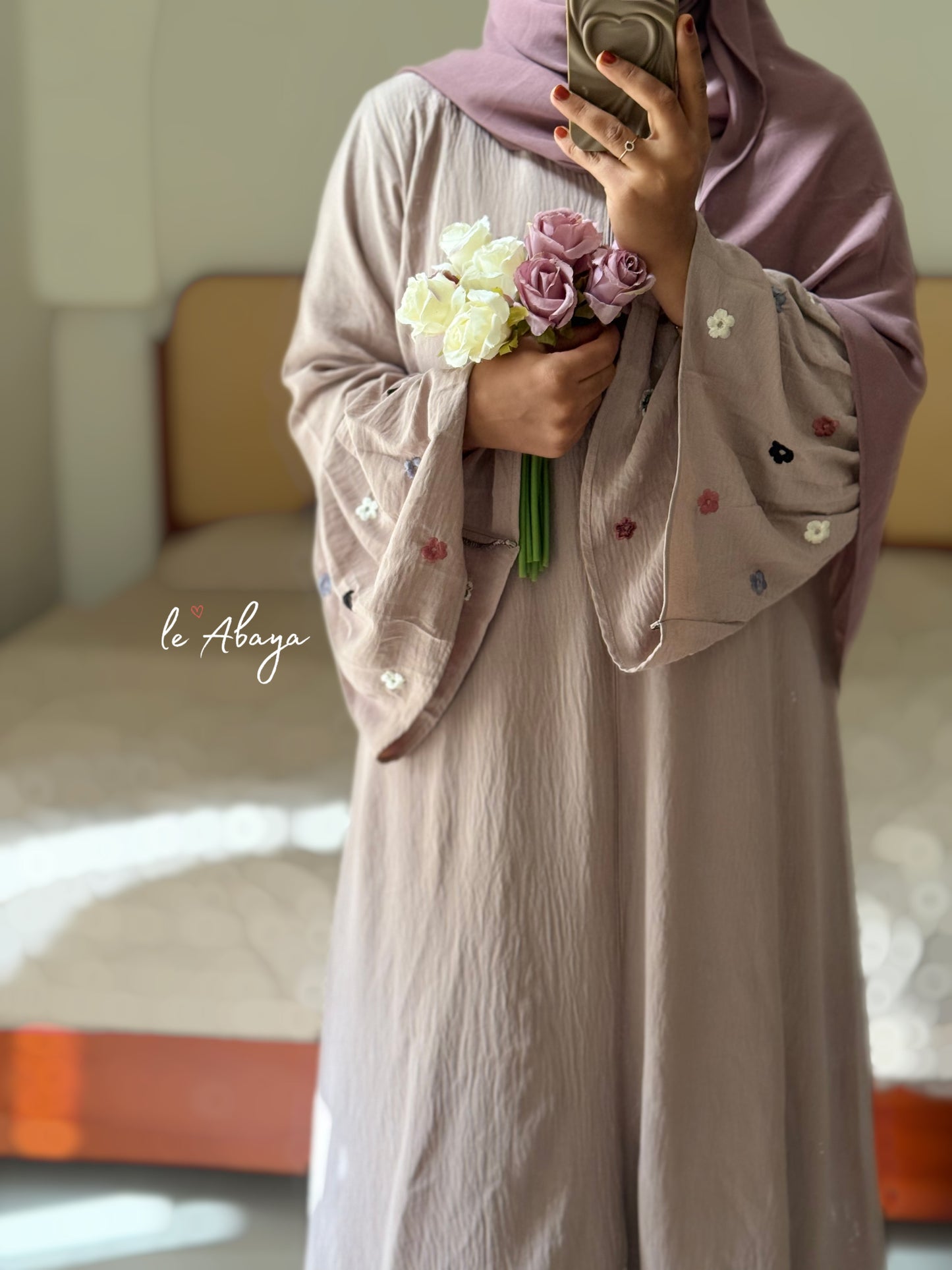 Tiny floral Abaya