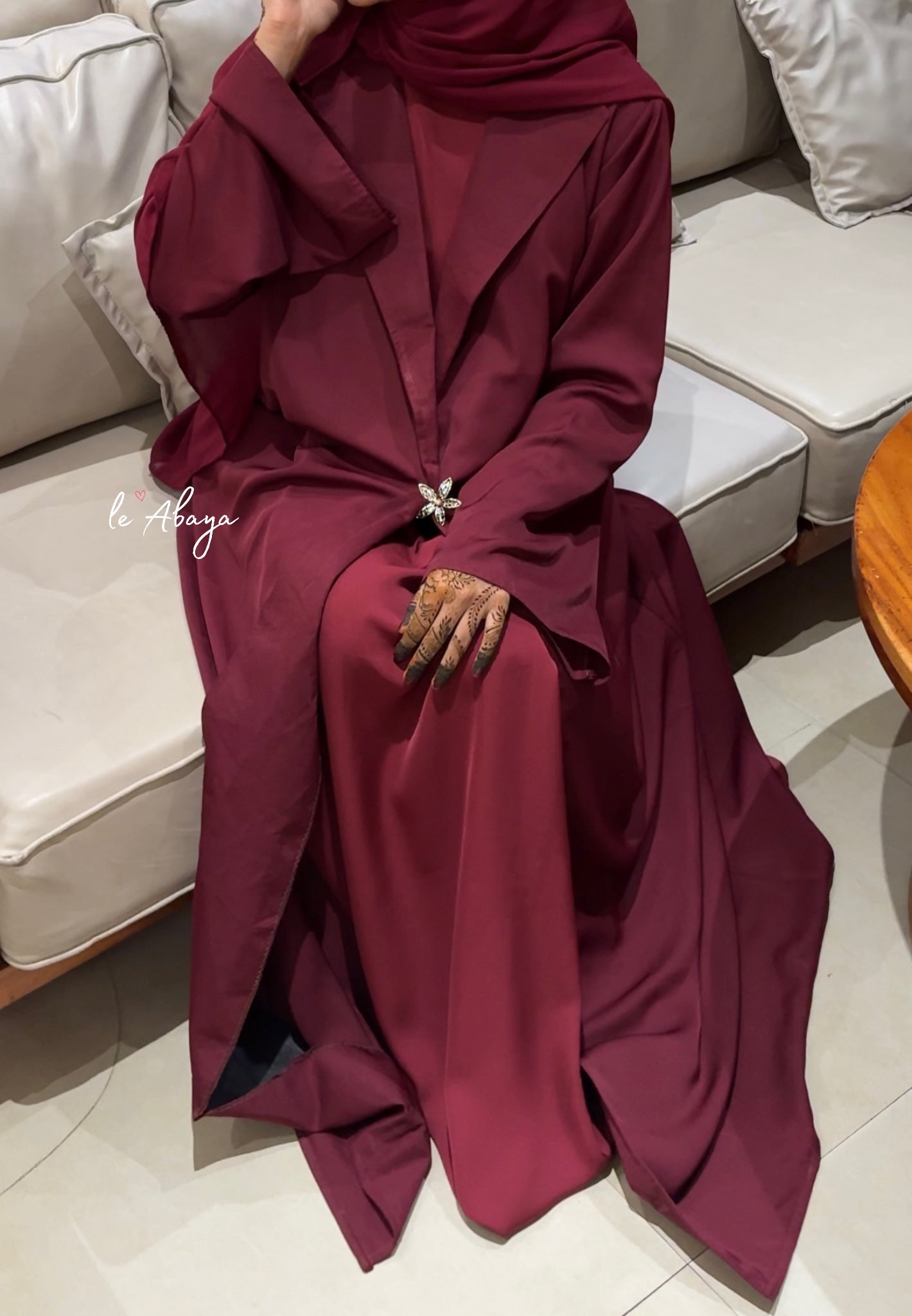 Burgundy coat