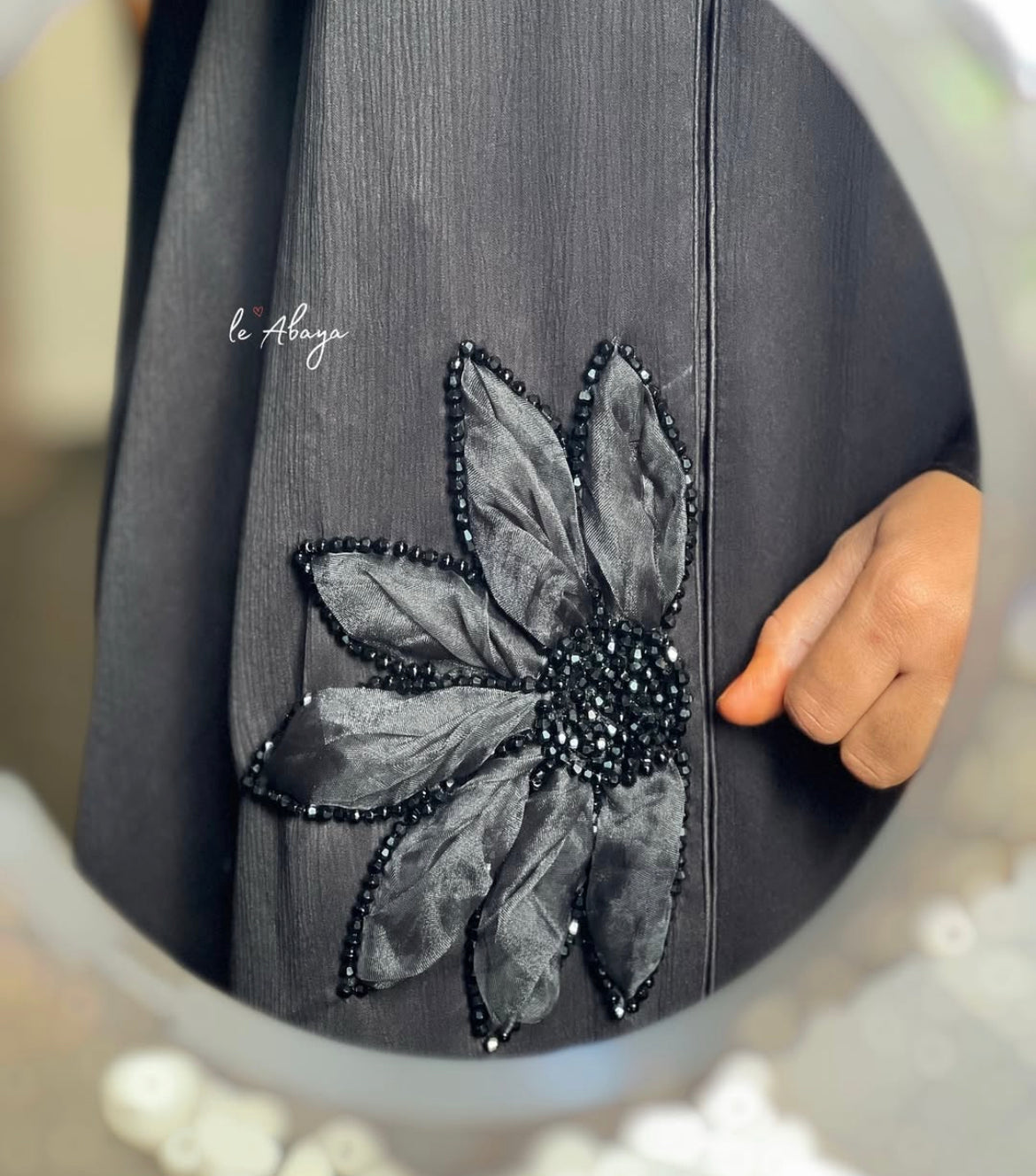 Organza floral Abaya