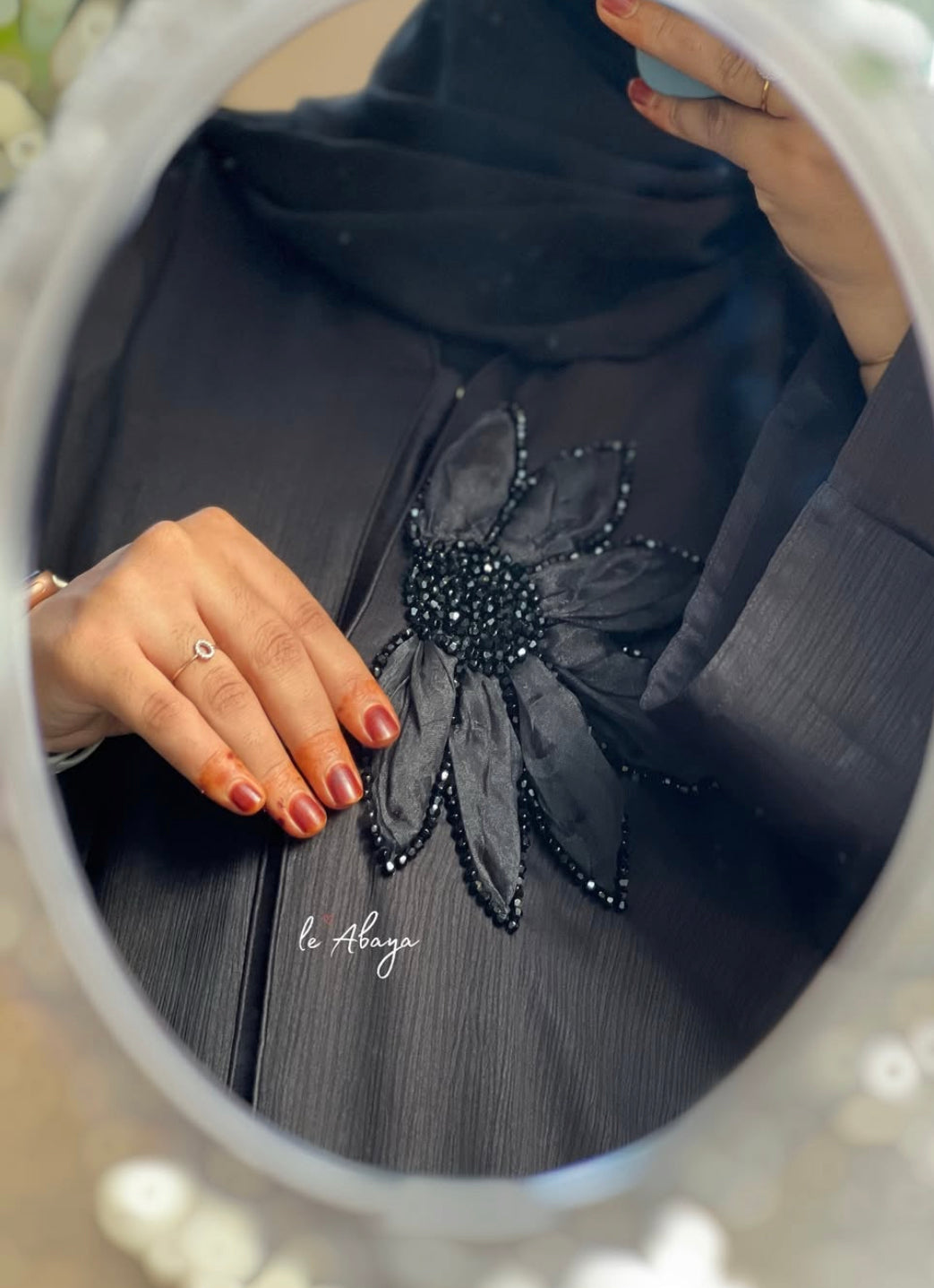 Organza floral Abaya