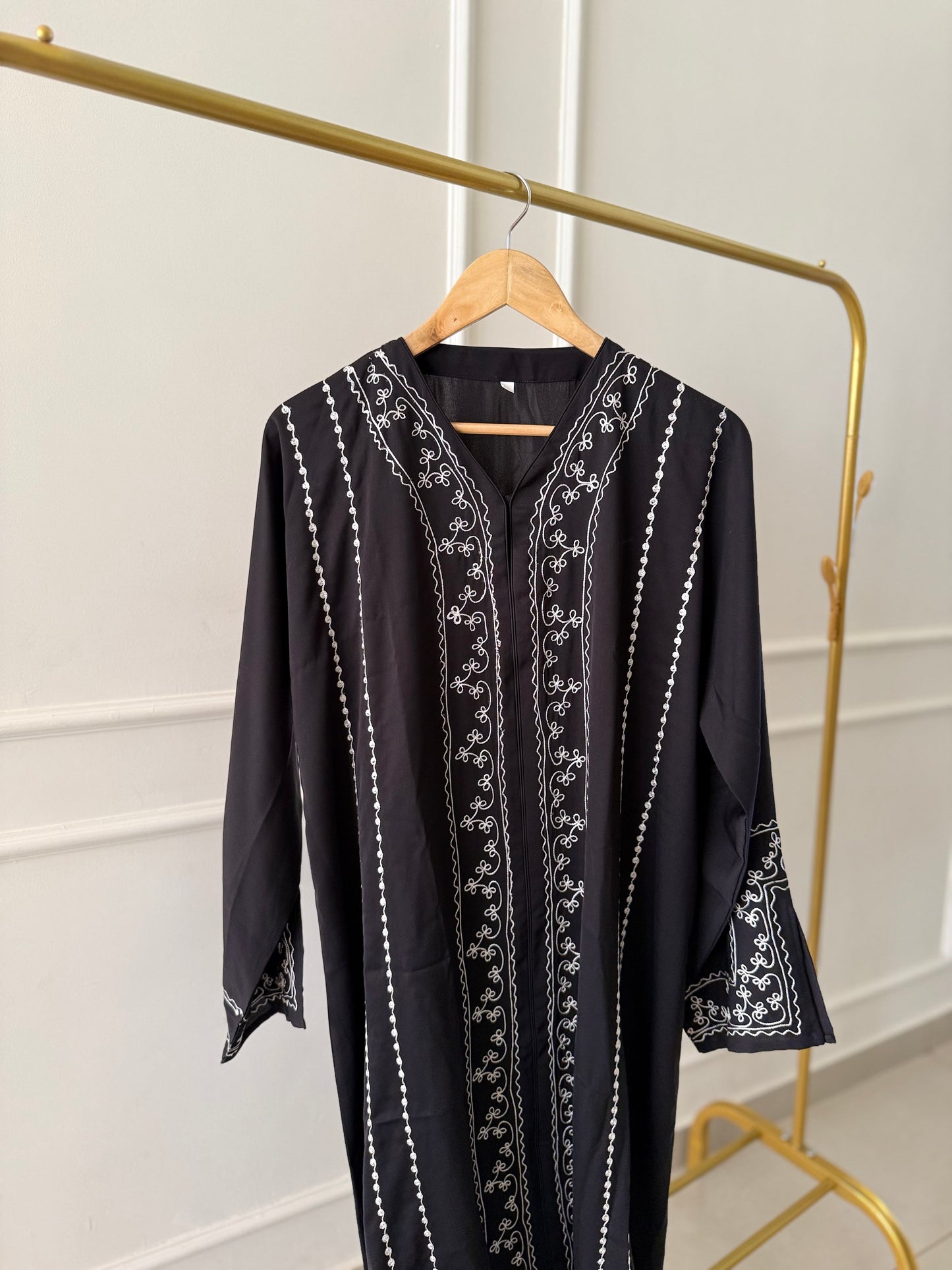 Black Embroidery Abaya