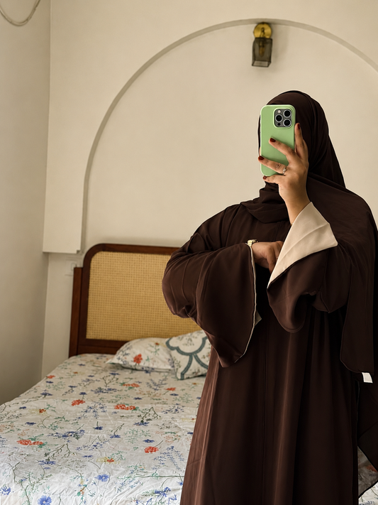 Dual shade Slit Abaya