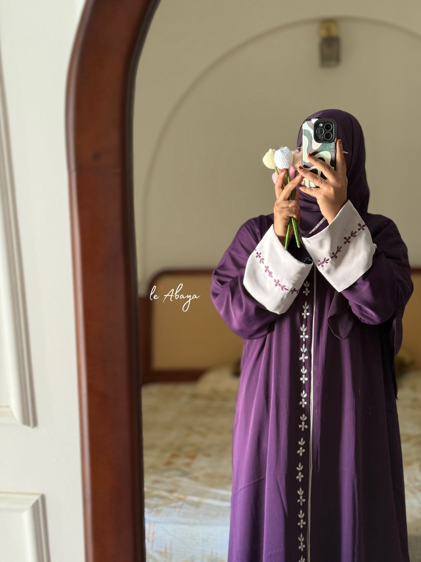 Purple Blossom Abaya