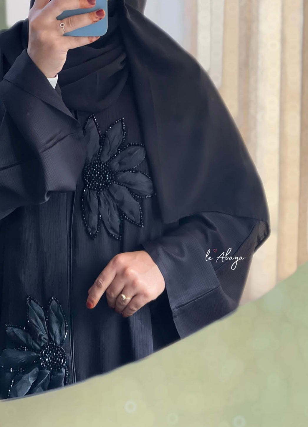 Organza floral Abaya