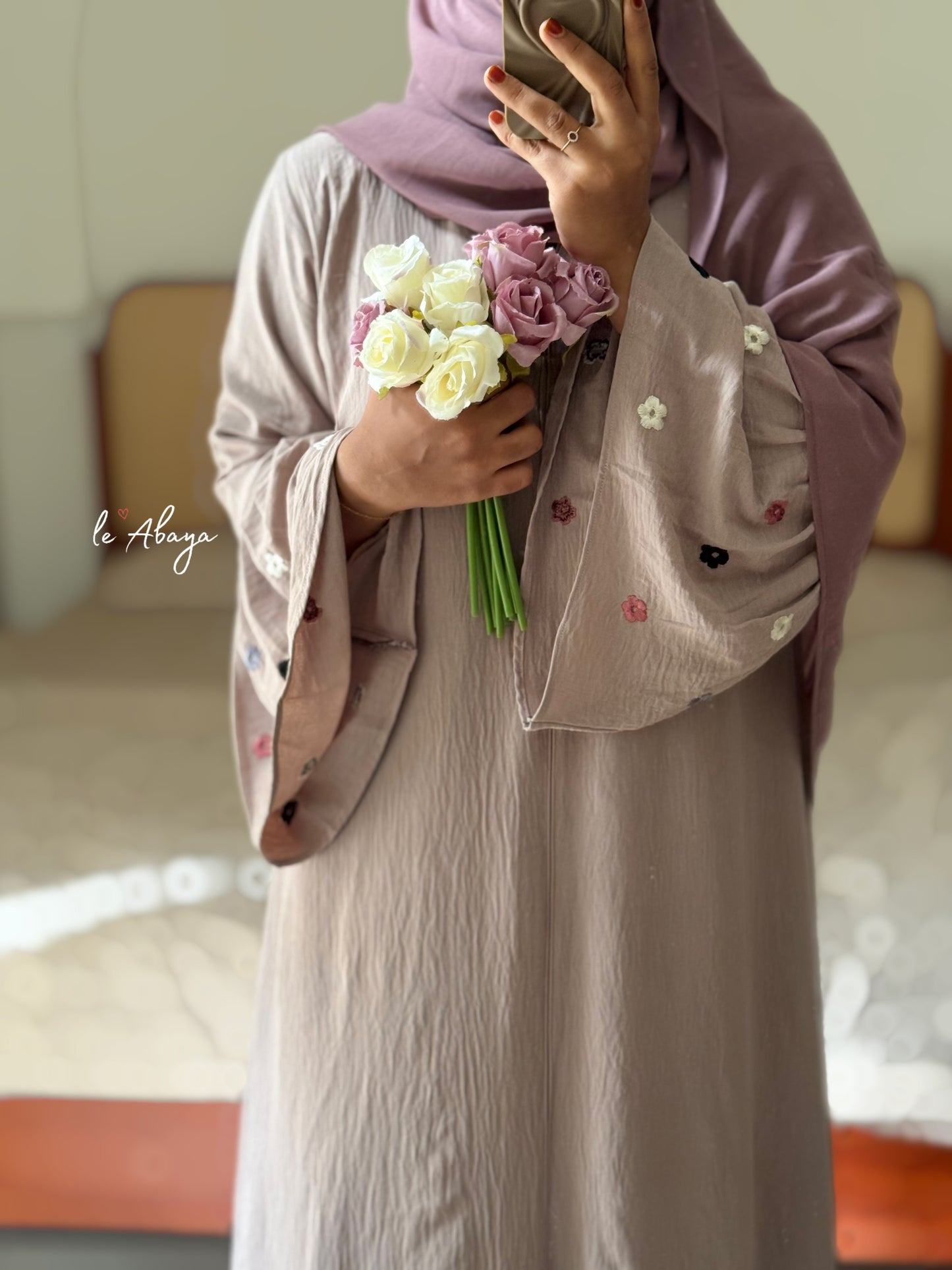 Tiny floral Abaya