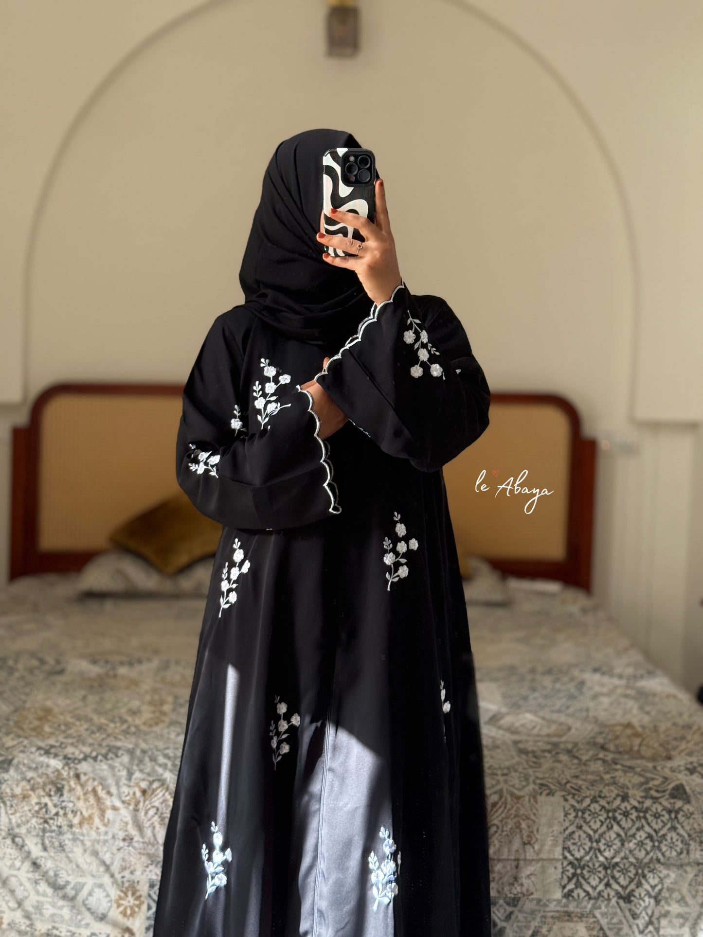 Embroidery Abaya Black