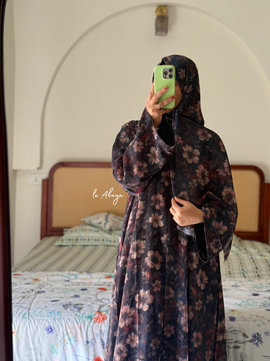 Floral Print Abaya