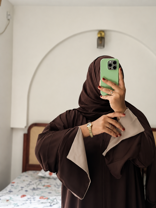 Dual shade Slit Abaya