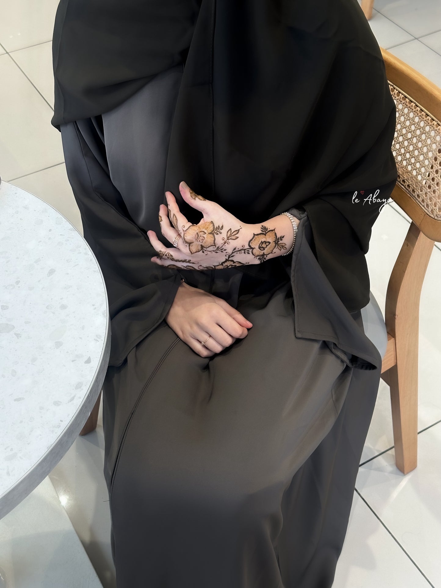 Olive Slit Abaya