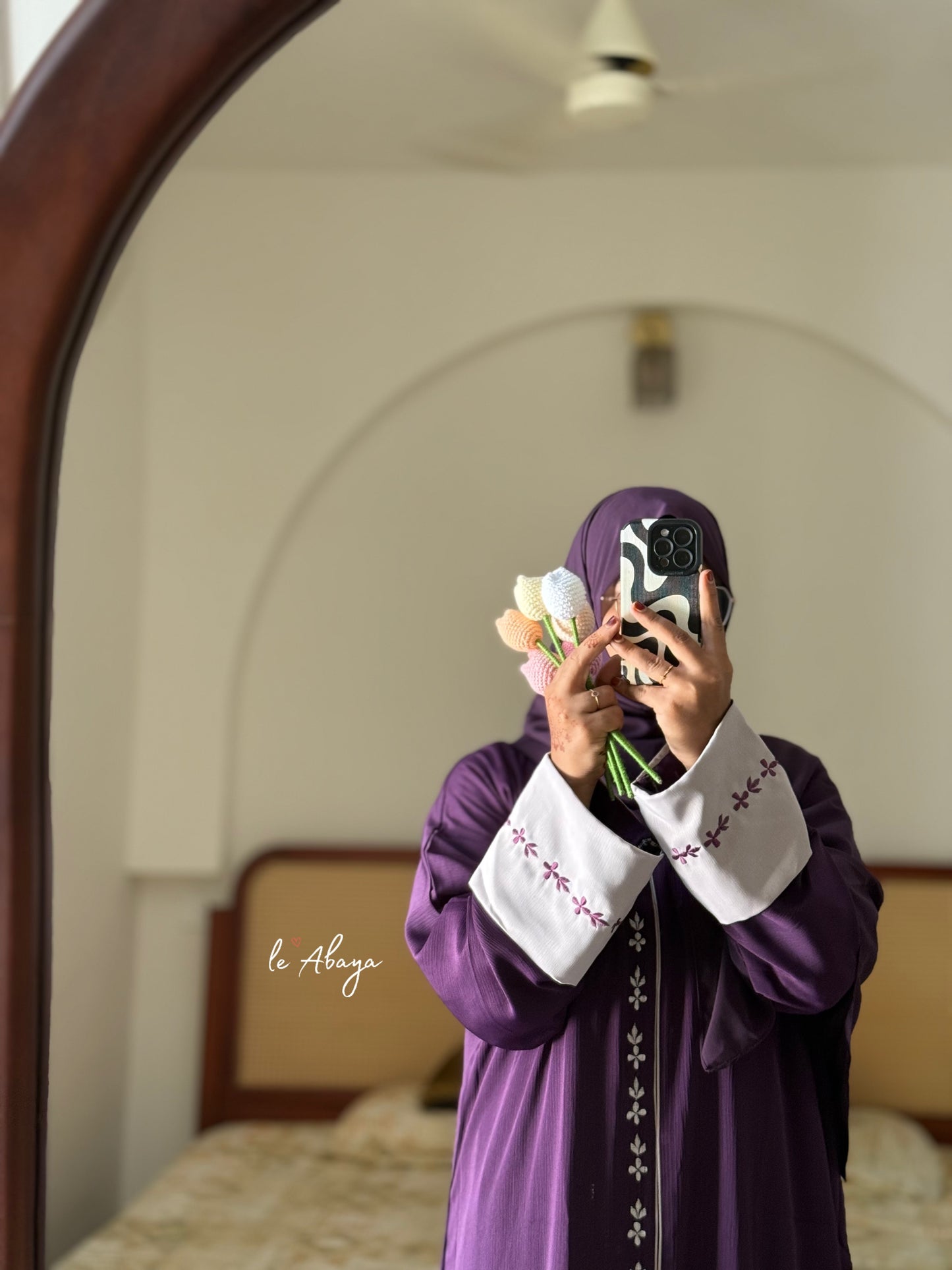 Purple Blossom Abaya