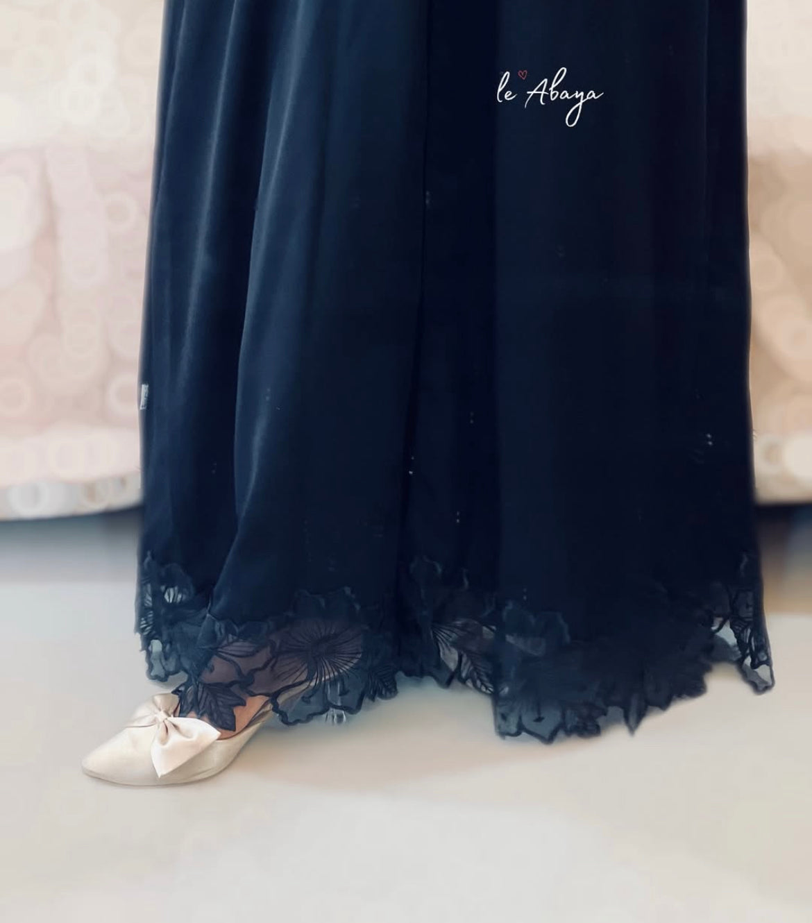 Embroidery Lace Abaya