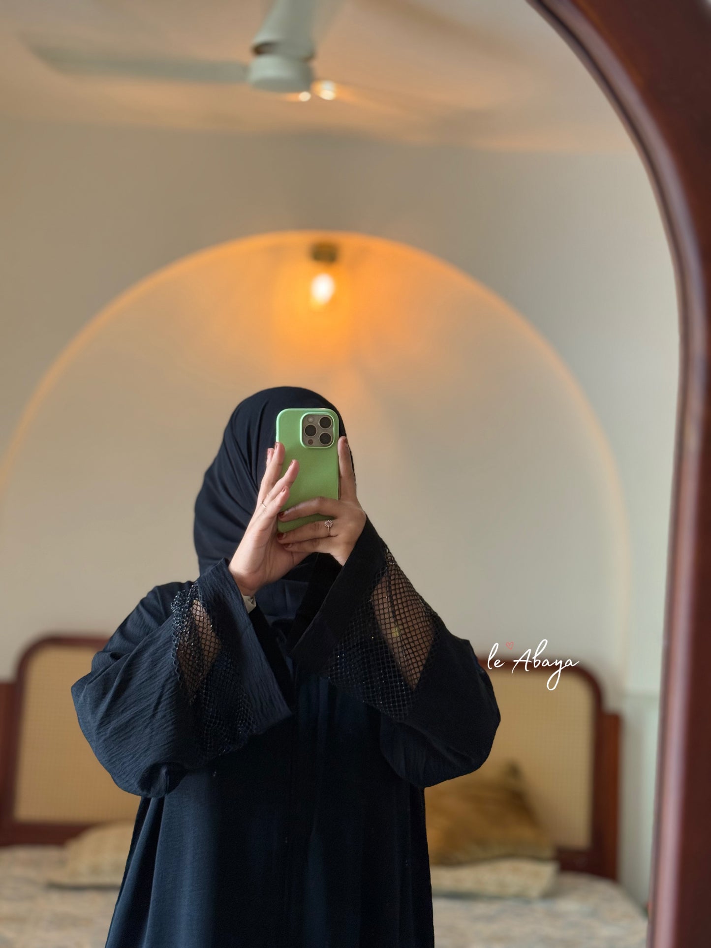 Black net Abaya