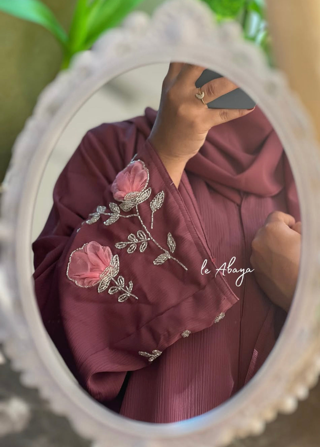 Floral Organza Abaya