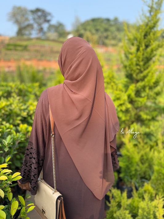 Brown embroidery Abaya