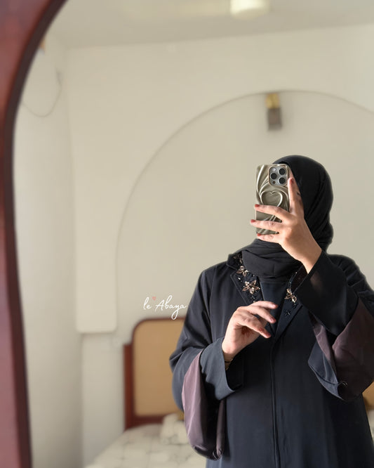 Collar neck Abaya