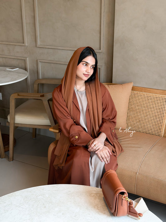 Rust Blazer Abaya