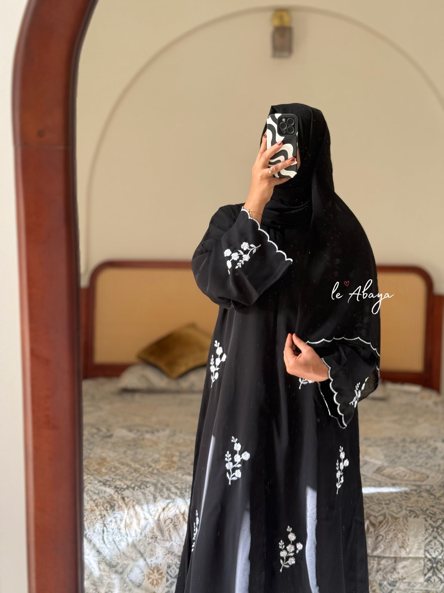 Embroidery Abaya Black